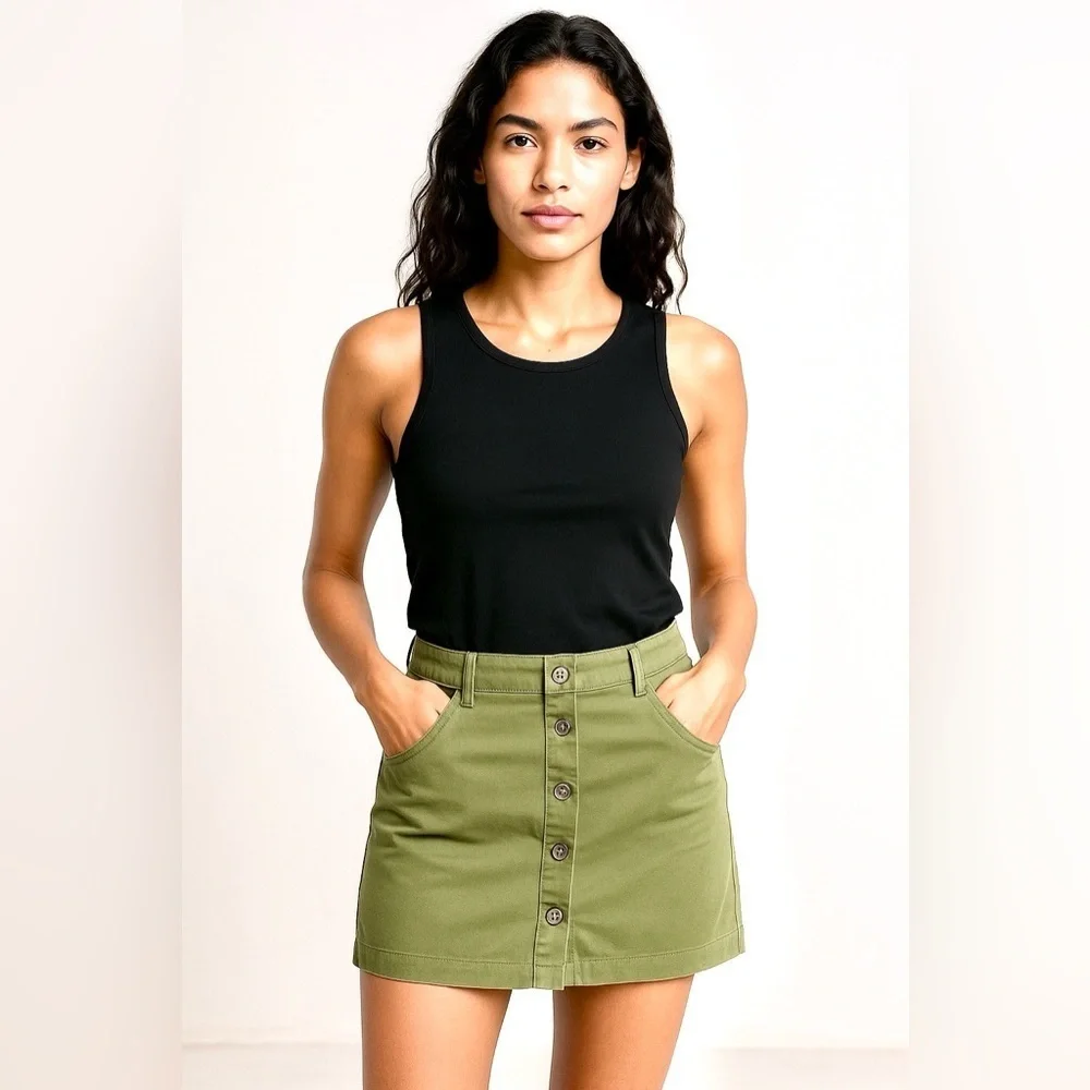 Tommy Hilfiger Olive Green Khaki Pencil Skirt NWT 🌟